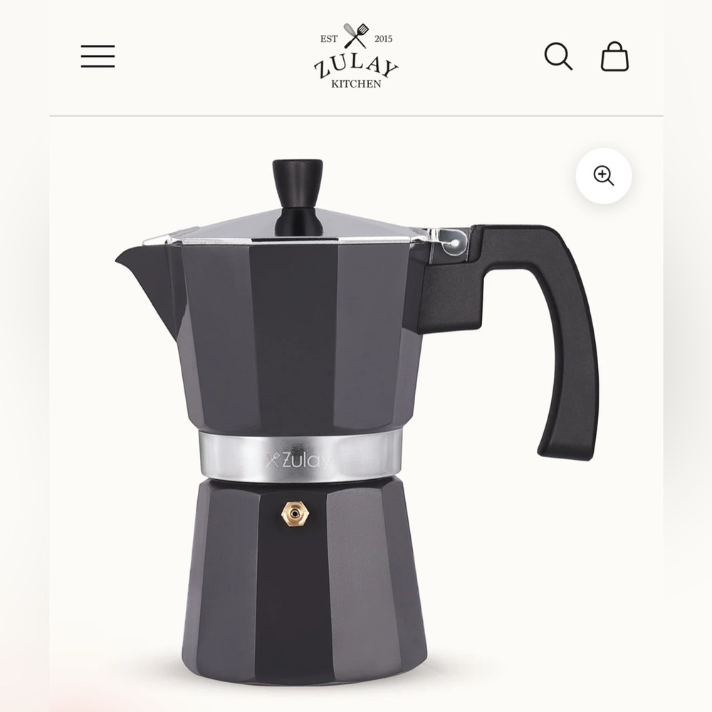 Gray & Black Stovetop Espresso Maker
